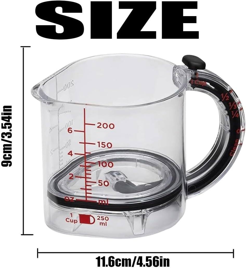 π³ 4-in-1 Adjustable Measuring Cup | One cup does all the measuring of ingredients, saving space and increasing efficiency!