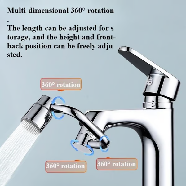 🚰Universal sink faucet✨1440° Rotatable Faucet Aerator Extension