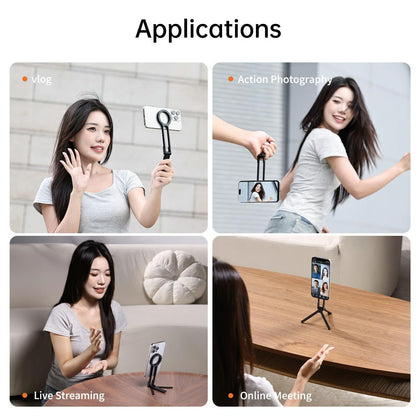 Magnetic Phone Tripod for iPhone, MA38 Portable Phone Holder Mini Tripod for Magsafe