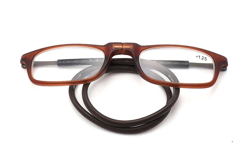 🕶️ Mercurii Magnetic Neckband Reading Glasses｜Soft, foldable strap, secure and won't fall off, unisex