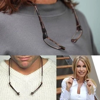🕶️ Mercurii Magnetic Neckband Reading Glasses｜Soft, foldable strap, secure and won't fall off, unisex