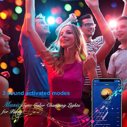 Party Lights Disco Ball Light with Pattern Projection,Dj Disco Light Sound Activated LED Light,RGB Colored Strobe Stage Lighting for Indoor Dance Parties Birthday Karaoke Halloween Christmas