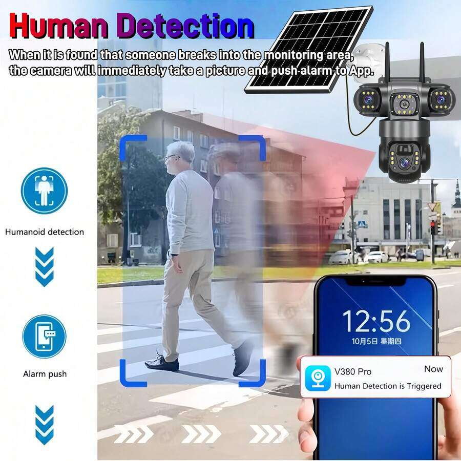 🔆 SWVW 4G Solar-Powered Dual-Lens Camera｜6K Ultra HD Intelligent Monitoring, Automatic Tracking, 24/7 Protection
