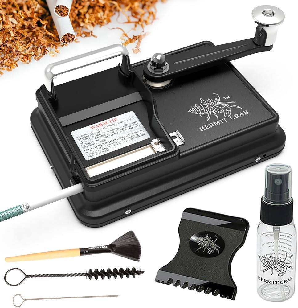 Hermit Crab Roman Foot Manual Cigarette Roller | 8mm Precision Injection, Easily Create the Perfect Cigarette