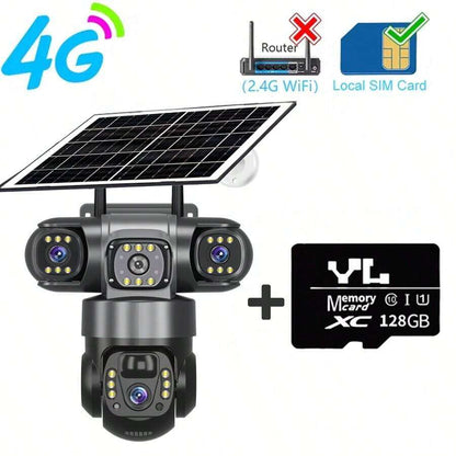 🔆 SWVW 4G Solar-Powered Dual-Lens Camera｜6K Ultra HD Intelligent Monitoring, Automatic Tracking, 24/7 Protection